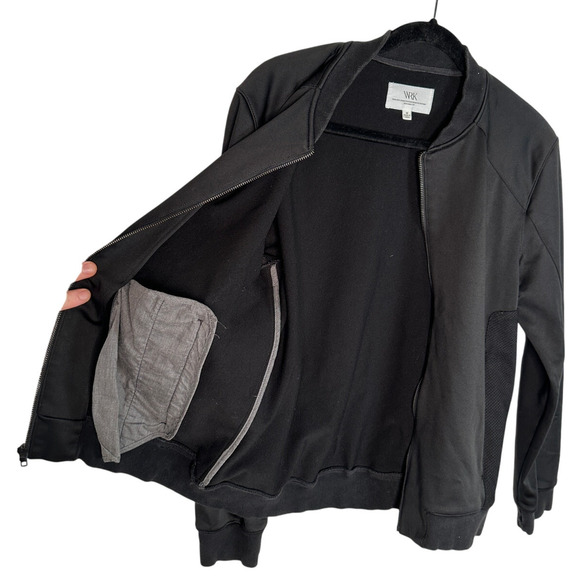 New! WRK M Classic Slim Fit Bomber Jacket $198 Alpha Industries Flight Black - Picture 5 of 10